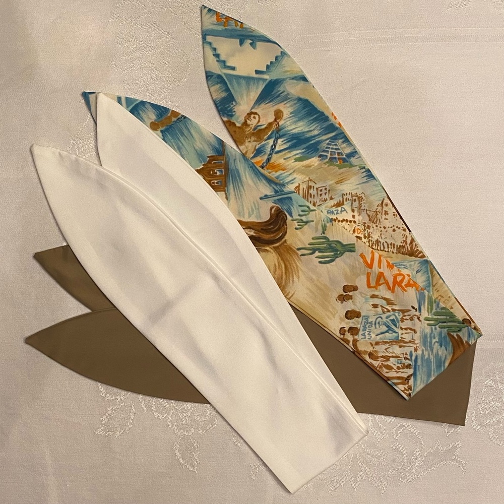 Vintage scarves, lot of 3, suitable for neck or hair